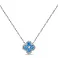 Серебряное колье Клевер с голубыми альпинитами (арт. 7507/1846аг) – изображение 1