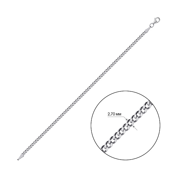 Браслет зі срібла плетіння Панцирне (арт. 0311004) – зображення 2