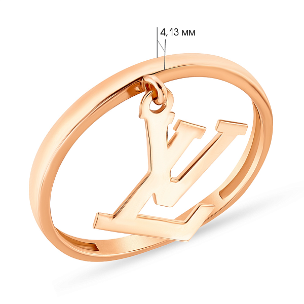 Каблучка з червоного золота з підвіскою (арт. 154750) – зображення 2