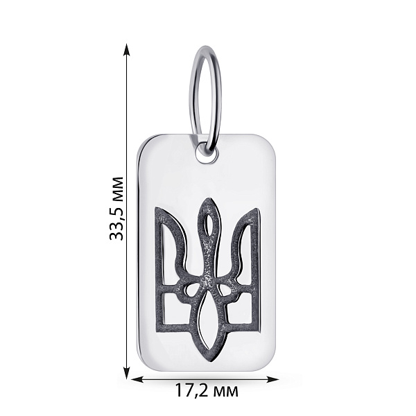 Серебряный жетон "Герб Украины-Трезубец" (арт. 7903/459пп) – изображение 2