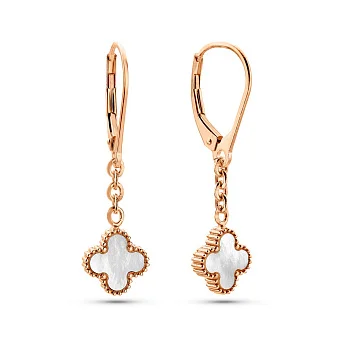 Золоті сережки з перламутром (арт. 1091536/8п)