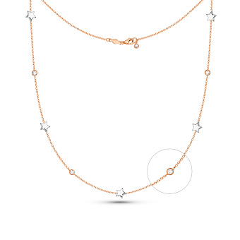 Фото Колье из красного и белого золота (арт. 352655кб)