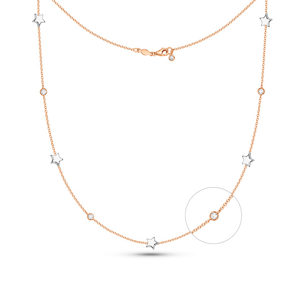 Колье из красного и белого золота (арт. 352655кб) – изображение 1