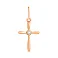 Золотая подвеска-крестик с фианитом (арт. 440457) – изображение 1