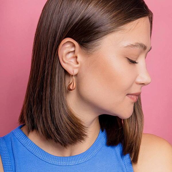 Серьги из красного золота Капля (арт. 1091457/2) – изображение 5