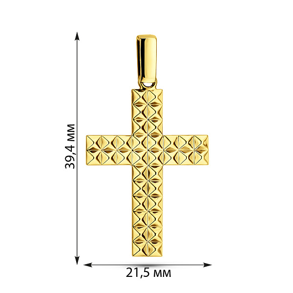 Декоративный золотой крестик (арт. 4401028ж) – изображение 2