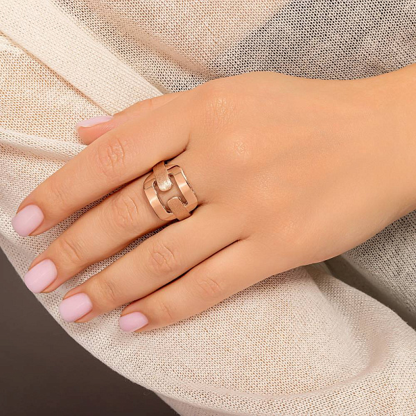 Каблучка з червоного золота без каменів (арт. 156630м) – зображення 2