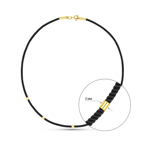 Шелковый шнурок с золотыми вставками (арт. 360144ж) – изображение 6