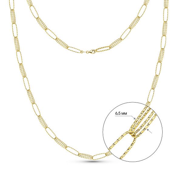 Золотое колье Francelli (арт. 352575ж) – изображение 6