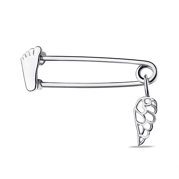 Серебряная булавка с подвеской (арт. 7511/БР2/014) – изображение 1