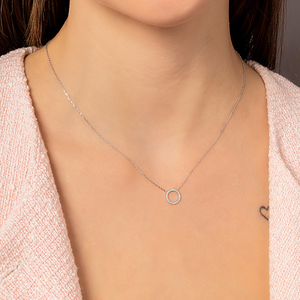 Золотое колье с бриллиантами (арт. 7111475202) – изображение 3