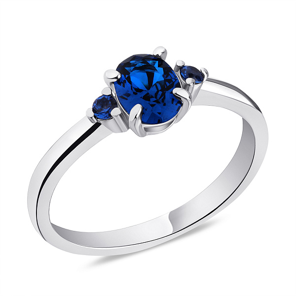 Кольцо из серебра с синими альпинитами  (арт. 7501/1674ас) – изображение 1