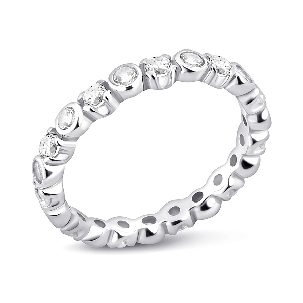 Срібна каблучка з доріжкою із фіанітів (арт. 7501/8250) – зображення 1