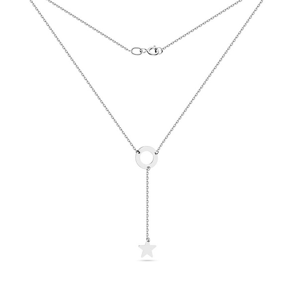 Кольє з білого золота (арт. 352049б) – зображення 2