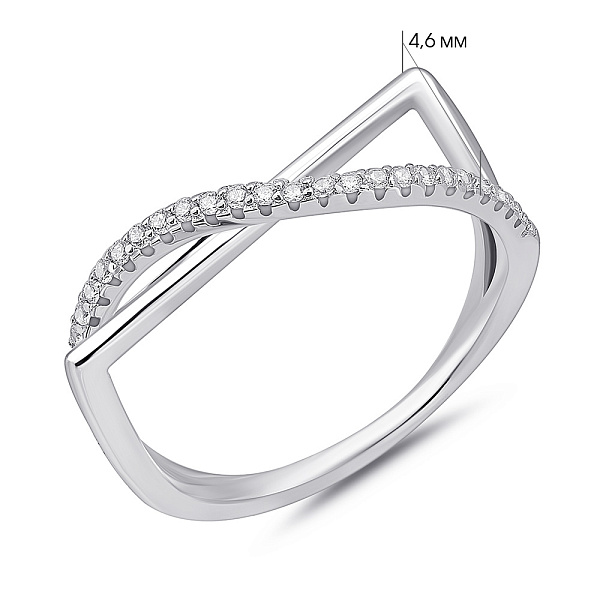 Серебряное кольцо с фианитами (арт. 7501/8197) – изображение 2