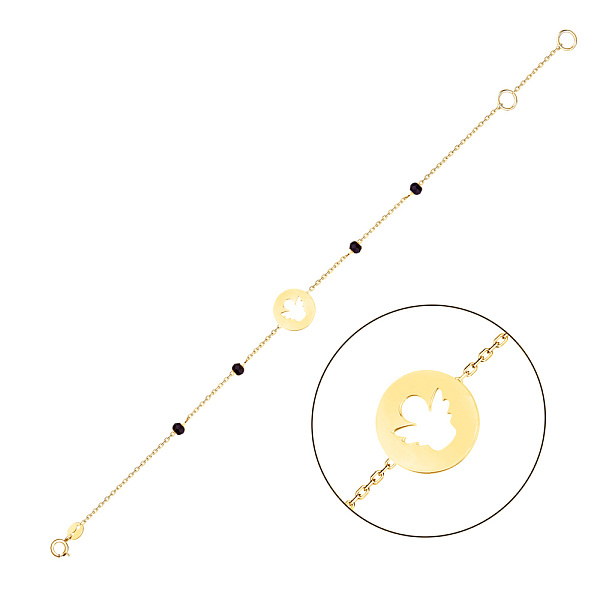 Золотой браслет с ониксом (арт. 324061жо) – изображение 1