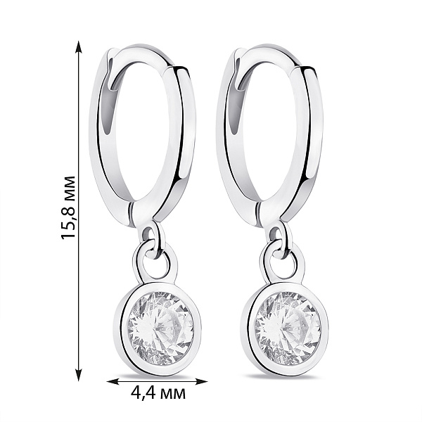 Серебряные серьги с подвесками (арт. 7502/9056/10) – изображение 2