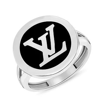 Кольцо из белого золота с эмалью (арт. 155176беч)