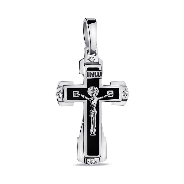 Крестик из серебра с эмалью (арт. 7504/2-1168.0.2) – изображение 1