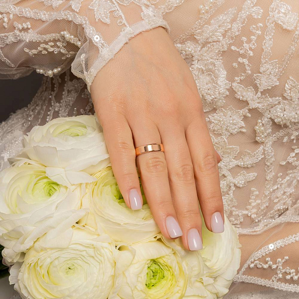 Обручка Комфорт Американка з червоного золота (арт. 239194) – зображення 4