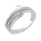 Серебряное широкое кольцо с фианитами (арт. 7501/8010) – изображение 2