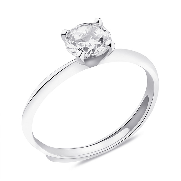 Безразмерное серебряное кольцо с фианитом (арт. 7501/6145) – изображение 1