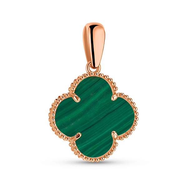 Золотий підвіс з малахітом (арт. 422914/15млх) – зображення 1