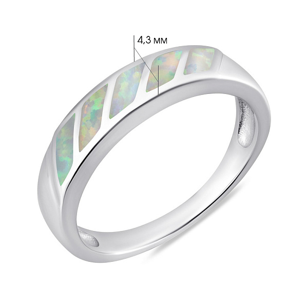 Срібна каблучка з опалом (арт. 7501/7034Поб) – зображення 2