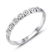 Кольцо из белого золота с бриллиантами (арт. 1109897202)