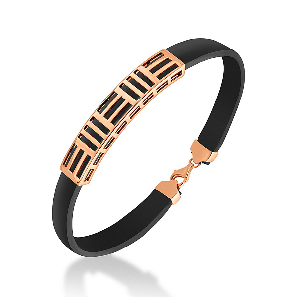 Браслет з каучука з золотими вставками (арт. 326283) – зображення 1