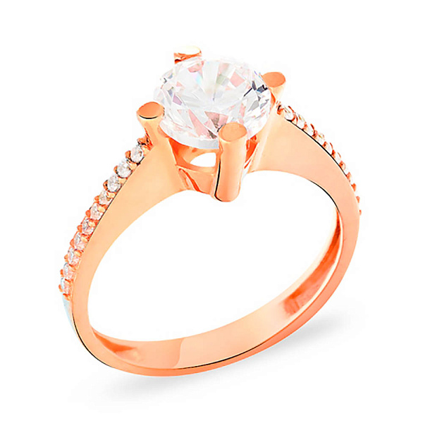 Золота каблучка з фіанітами (арт. 153202) – зображення 1