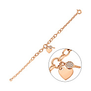 Браслет из красного золота с подвеской (арт. 326785П2)