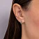 Золоті сережки з чорними діамантами (арт. Т011821010бч) – зображення 2
