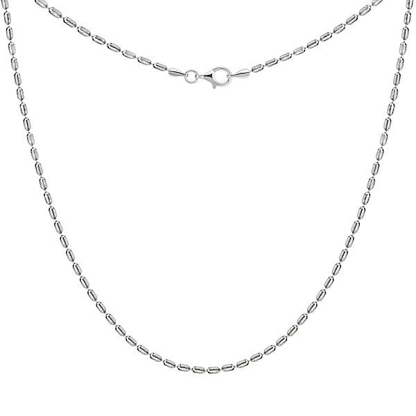 Тонкое серебряное колье без камней (арт. 7507/129а) – изображение 2