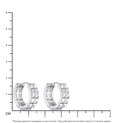 Серьги-кольца Trendy Style серебряные без камней  (арт. 7502/4785/15)
