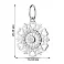 Кулон з білого золота з фіанітами (арт. 424148б) – зображення 2