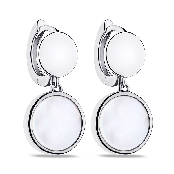 Серьги из серебра с перламутром (арт. 7502/9245/10п) – изображение 1