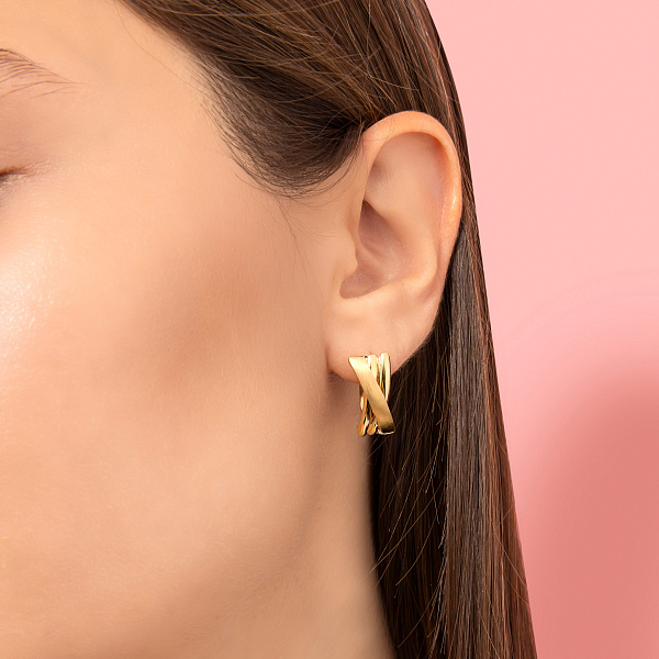 Серьги из желтого золота (арт. 108713жм) – изображение 2