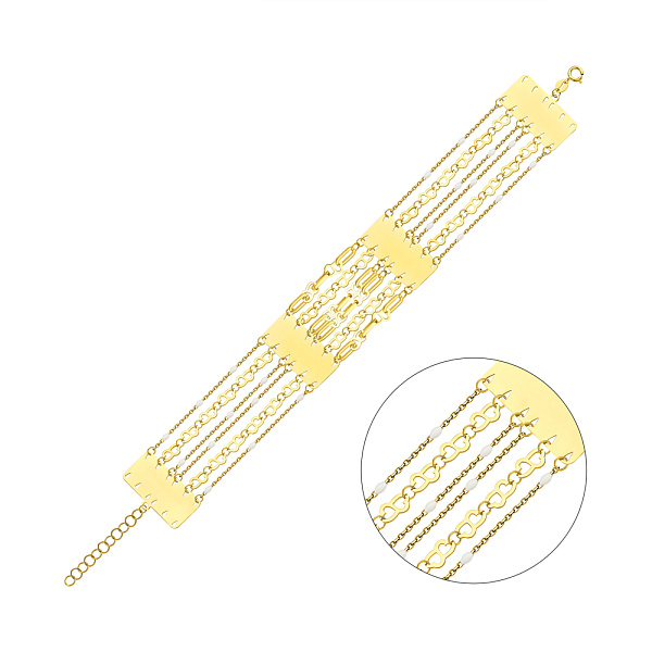 Браслет Francelli из желтого золота с эмалью (арт. 3261047жеб) – изображение 1