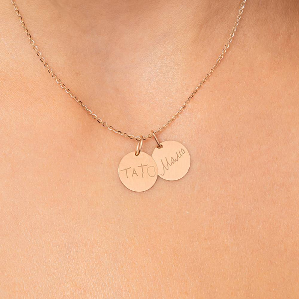 Золотой подвес под гравировку в форме монеты (арт. 4401021) – изображение 4