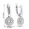 Срібні сережки-підвіски з фіанітами (арт. 7502/21031-1р) – зображення 2