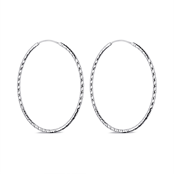 Серебряные серьги-кольца (арт. 7502/9822/50) – изображение 1