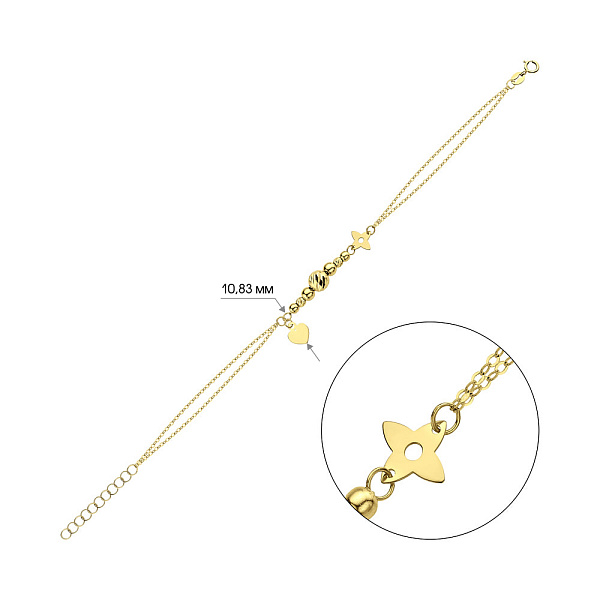 Браслет из желтого золота (арт. 326928ж) – изображение 2