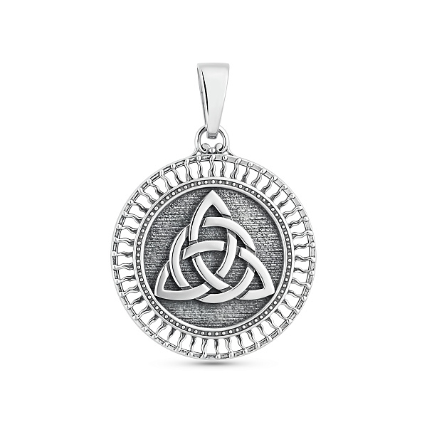 Серебряный кулон-амулет Трилистник без камней (арт. 7903/1179.10) – изображение 1