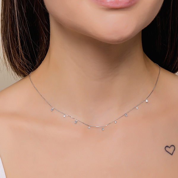 Золоте кольє з діамантами (арт. Ц341548015б) – зображення 2