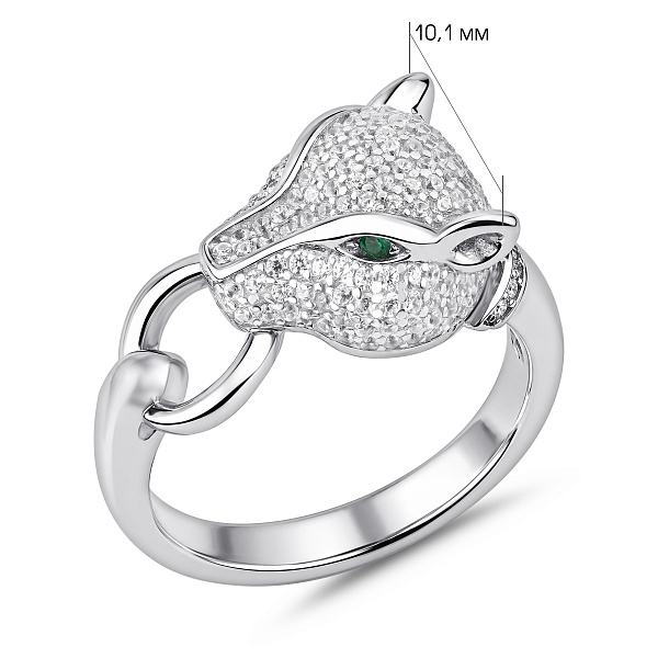 Серебряное кольцо с альпинитами и фианитами (арт. 7501/8728аз) – изображение 4