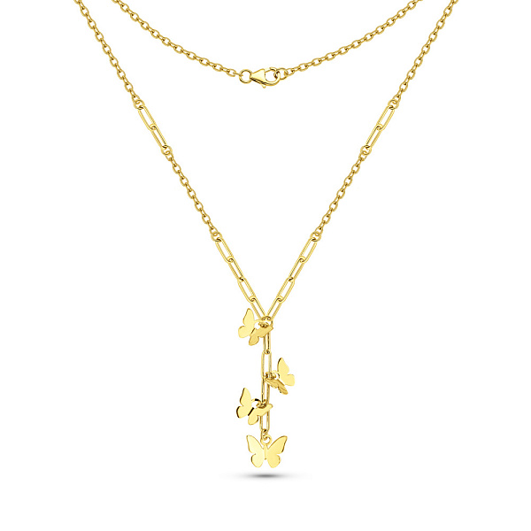 Золоте кольє Метелики (арт. 352836ж) – зображення 2
