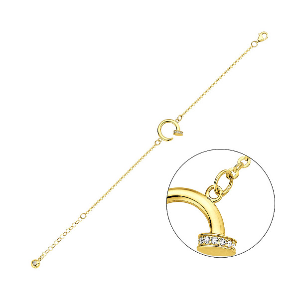 Золотой браслет с фианитами (арт. 326740ж) – изображение 1