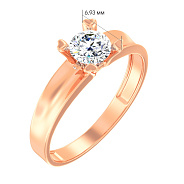 Фото Золотое помолвочное кольцо с фианитом (арт. 146500)