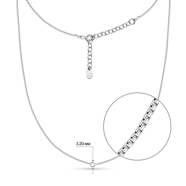 Колье из серебра без камней (арт. 7507/1358) – изображение 3